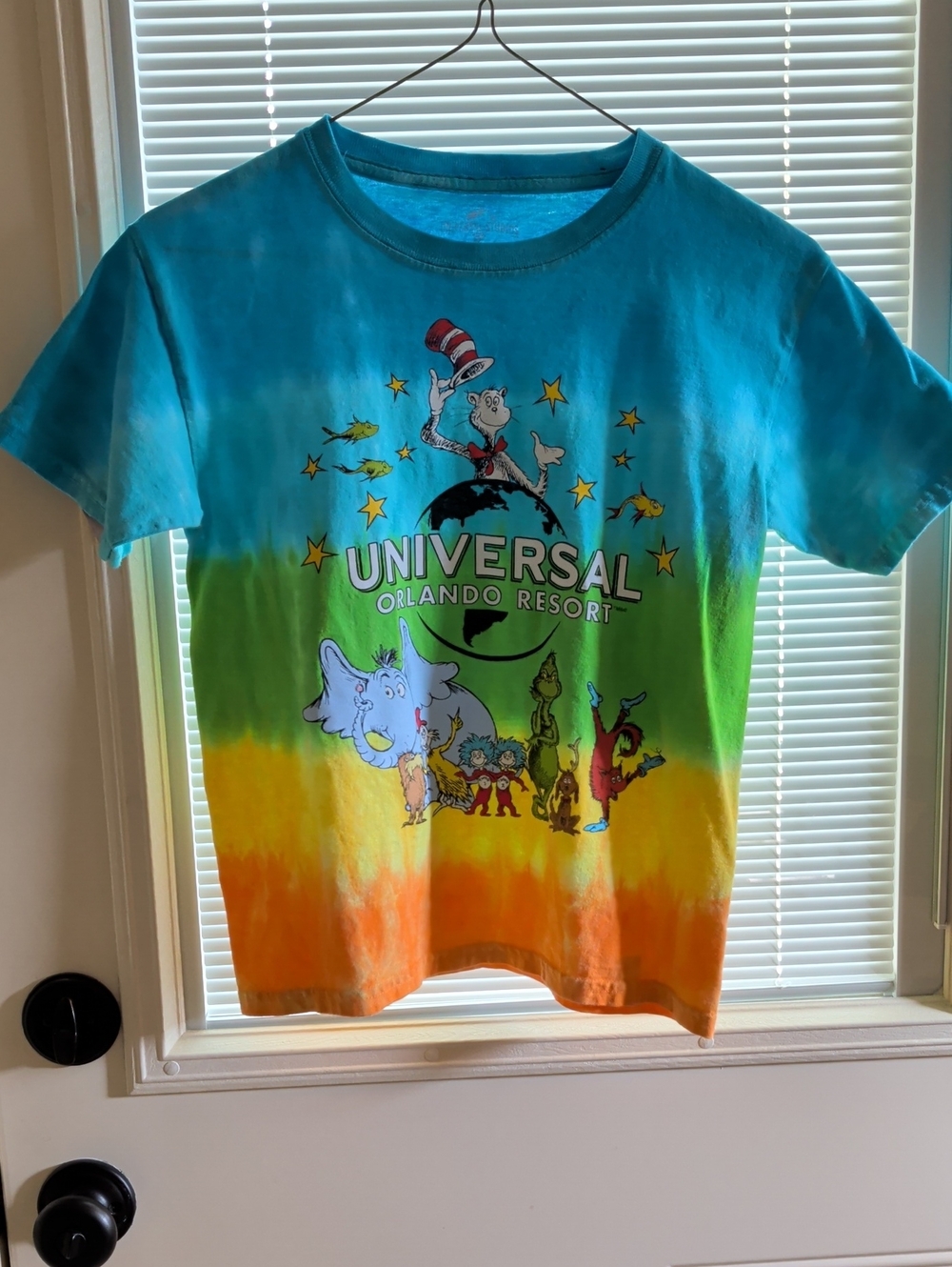 Universal Kids Tie-Dye Tee in Blue, Green & Orange S